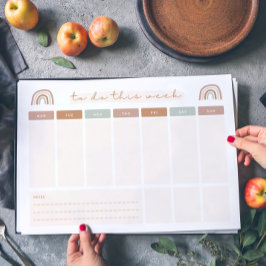 Bloco De Notas Weekly To Do List