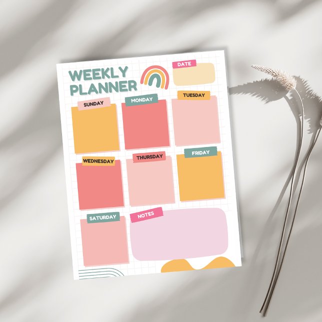 Bloco De Notas weekly to do list Minimalist Planner Organizer  (Criador carregado)
