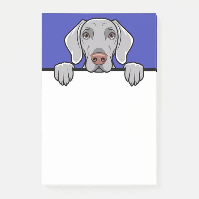 Bloco De Notas Weimaraner Cute Peeking Dog Lover Dons Stationery (Frente)