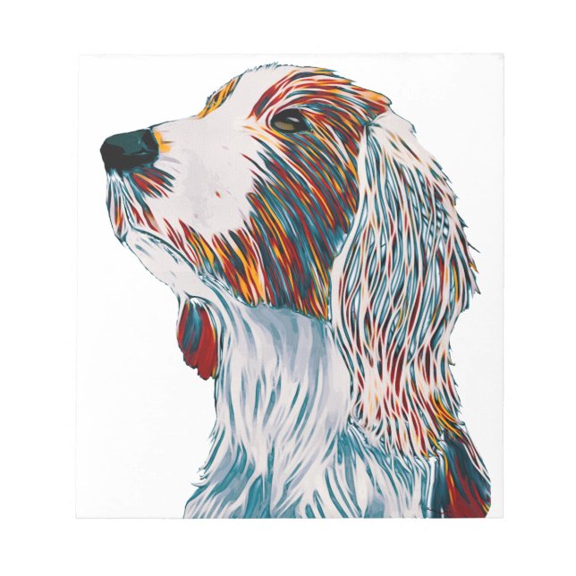 Bloco De Notas Welsh Springer Spaniel Art (Frente)