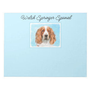 Bloco De Notas Welsh Springer Spaniel Painting - Arte Original De