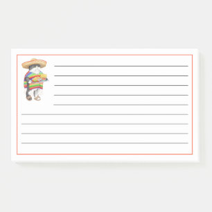 Bloco De Notas WENDELITO CAT Notas Adesivas 10"x6" + Linhas