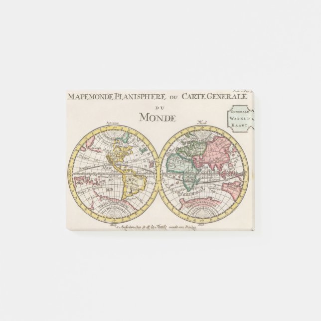 Bloco De Notas Wereldkaart Mapemonde Daniel de Lafeuilledelete (Frente)