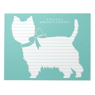 Bloco De Notas West Highland Terrier Dog Puppy Westie