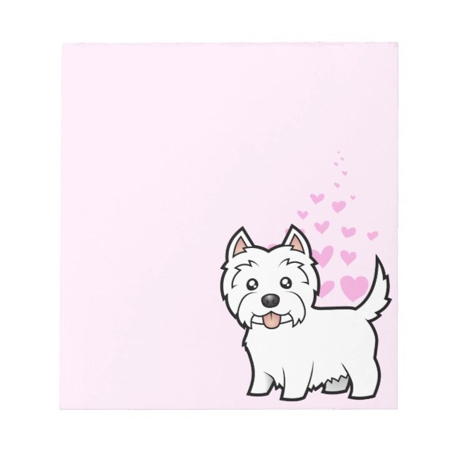 Bloco De Notas West Highland White Terrier Love (Frente)