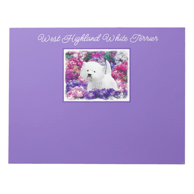 Bloco De Notas West Highland White Terrier Painting Dog Art Notep (Frente)
