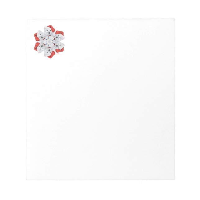 Bloco De Notas Westie Snowflake (Frente)