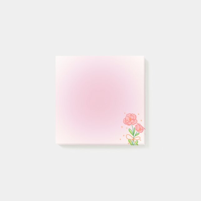 Bloco De Notas Whimsical Floral Art Print (Frente)