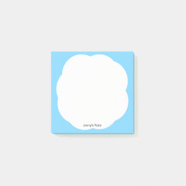 Bloco De Notas Whimsical White Cloud Blue Sky minimamente moderno