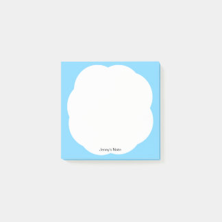 Bloco De Notas Whimsical White Cloud Blue Sky minimamente moderno