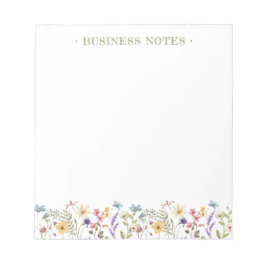 Bloco De Notas Whimsical Wildflower Bloom Colorful Spring