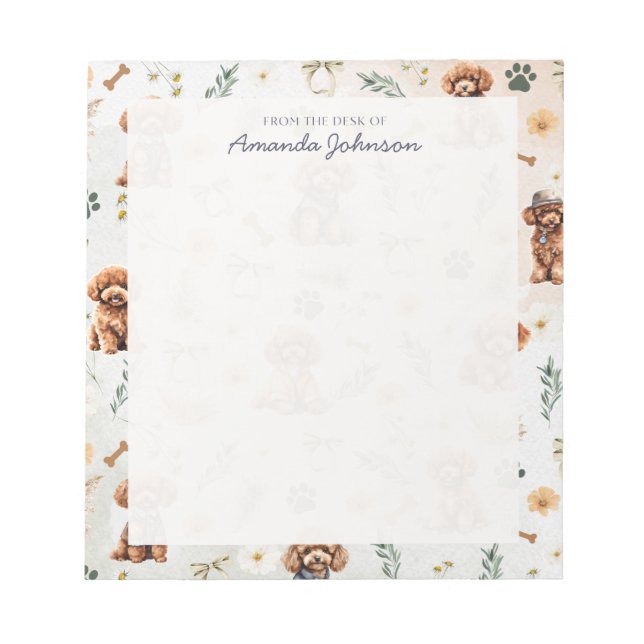 Bloco De Notas Whimsy Poodle Pizzazz 2 (Frente)