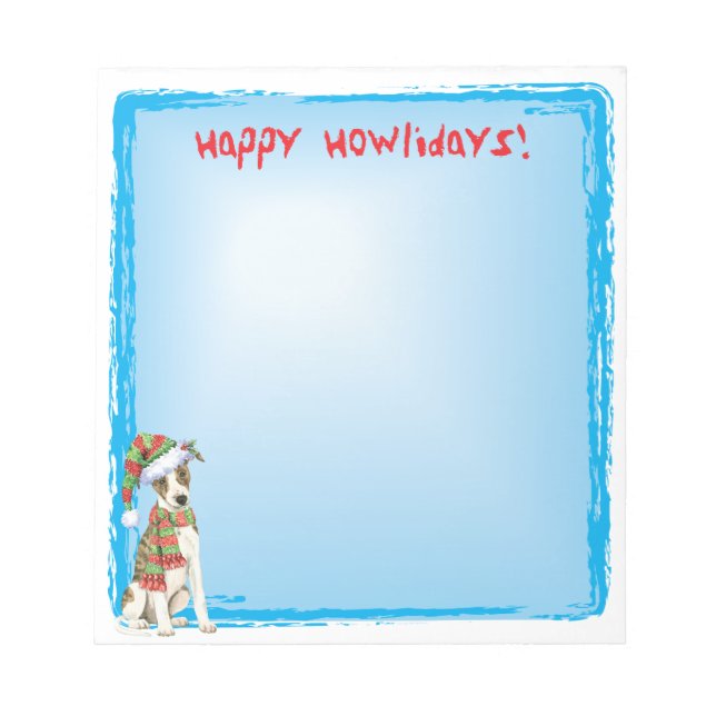Bloco De Notas Whippet Feliz Howlidays (Frente)