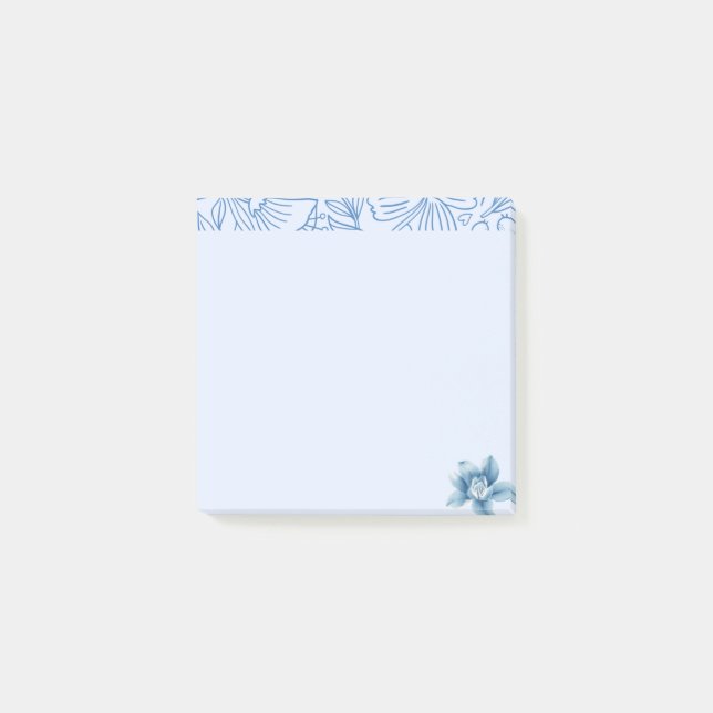 Bloco De Notas Whisper Botânico - Quadrados de Memo Floral Minima (Frente)