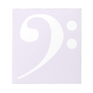 Bloco De Notas White Bass Clef