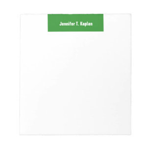 Bloco De Notas White Bold Name Simples Professional Modern