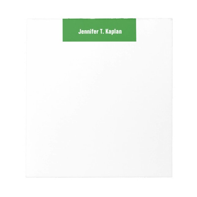 Bloco De Notas White Bold Name Simples Professional Modern (Frente)
