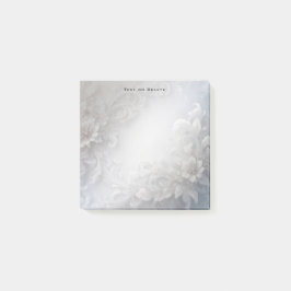 Bloco De Notas White Floral Flourish Posta as notas