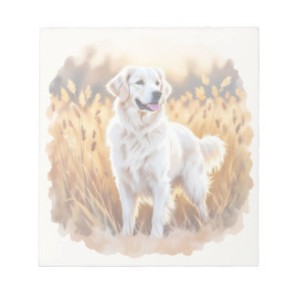 Bloco De Notas White Golden Retriever Dog