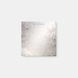 Bloco De Notas White Ivory Floral Posta Notas