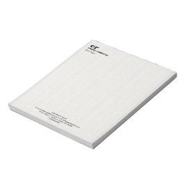 Bloco De Notas White Linen Burlap Gray Typography