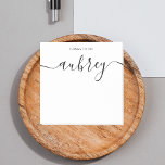 Bloco De Notas White Minimalista de Monograma de Caligrafia Girly<br><div class="desc">Simples posto que apresenta nome na caligrafia manuscrita.</div>