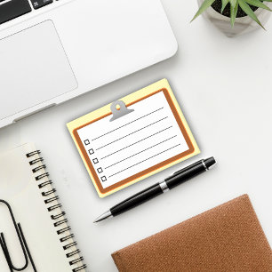 Bloco De Notas White paper em área de transferência marrom-esbran