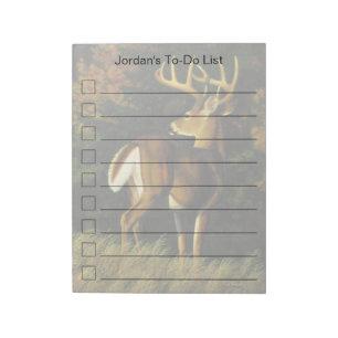 Bloco De Notas Whitetail Deer Trophy Buck Hunting
