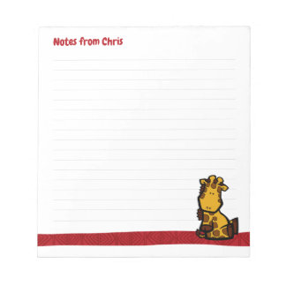 Bloco De Notas Wildlife Giraffe Note Pad