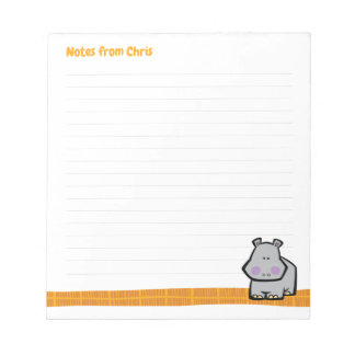Bloco De Notas Wildlife Hippo Note Pad