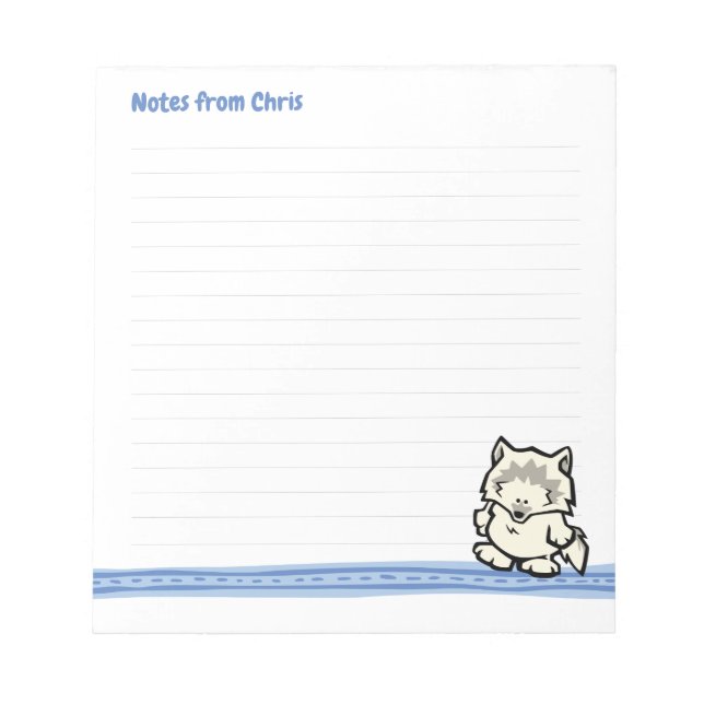 Bloco De Notas Wildlife Wolf Note Pad (Frente)