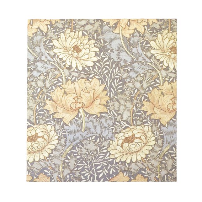 Bloco De Notas William Morris Chrysanthemum Bonito Flor (Frente)