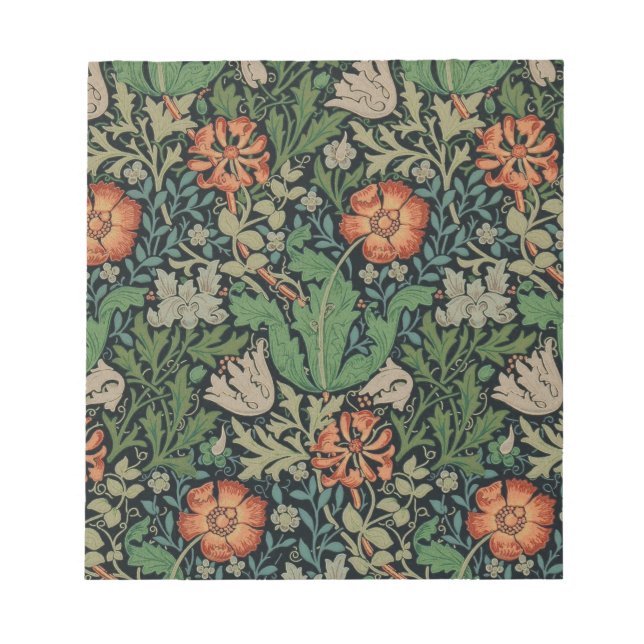 Bloco De Notas William Morris Compton Wallpaper Classic (Frente)
