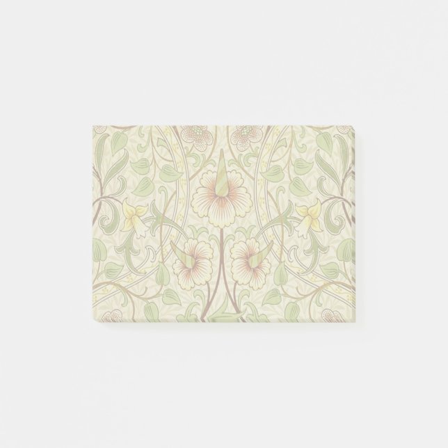 Bloco De Notas William Morris Daffodil Classic Flower Wallpaper (Frente)