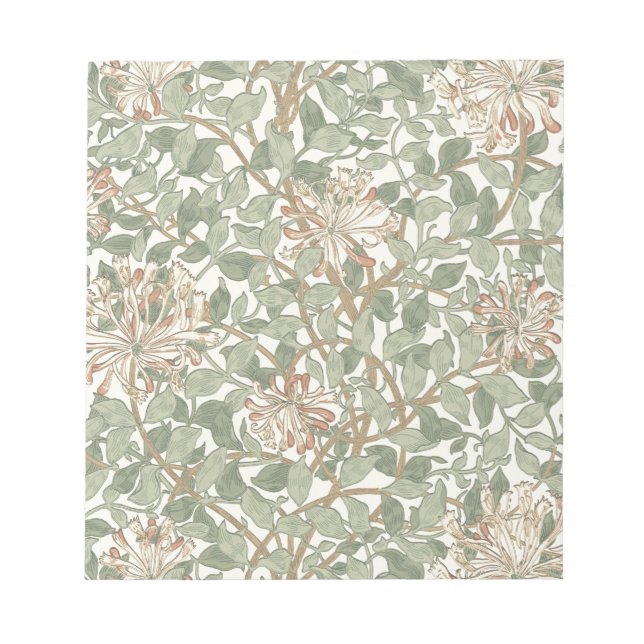 Bloco De Notas William Morris Honeysuckle Flower Wallpaper (Frente)