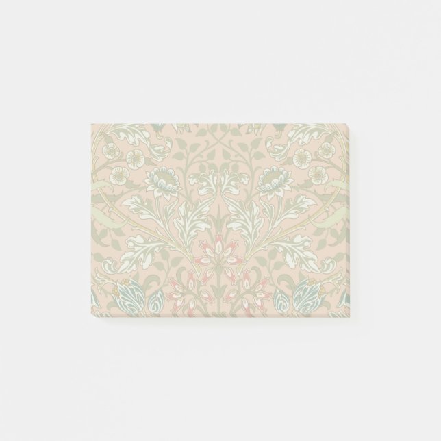 Bloco De Notas William Morris Hyacinth Flor Rosa Art (Frente)
