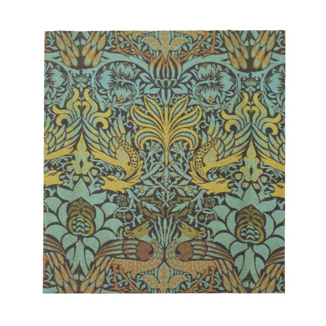 Bloco De Notas William Morris Peacock Dragon Wallpaper (Frente)