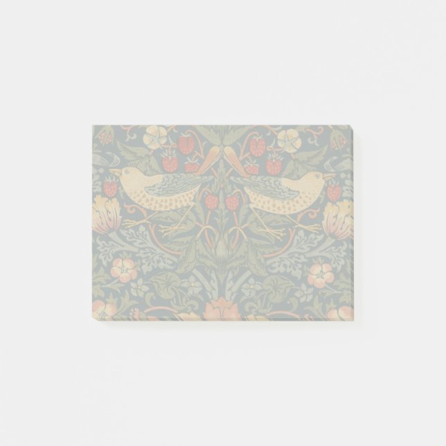 Bloco De Notas William Morris Strawberry Theves Birds (Frente)