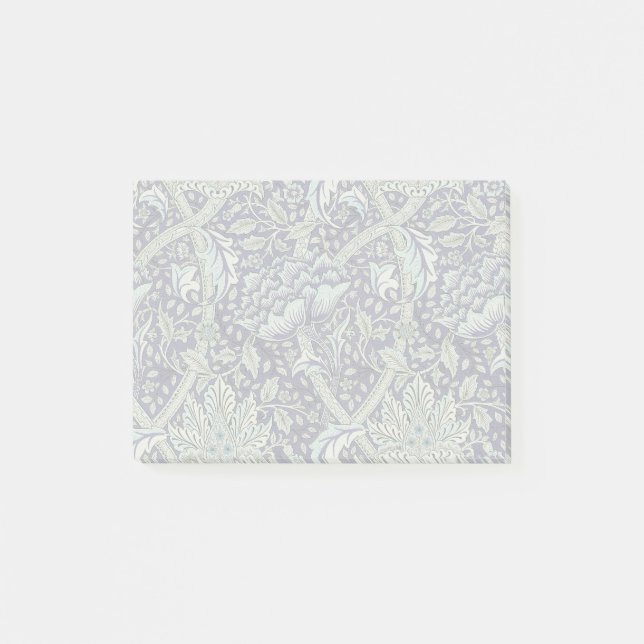 Bloco De Notas William Morris Windrush Padrão Floral Azul (Frente)