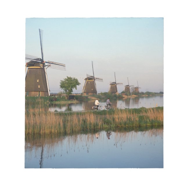 Bloco De Notas Windmills, Kinderdijk, Países Baixos (Frente)
