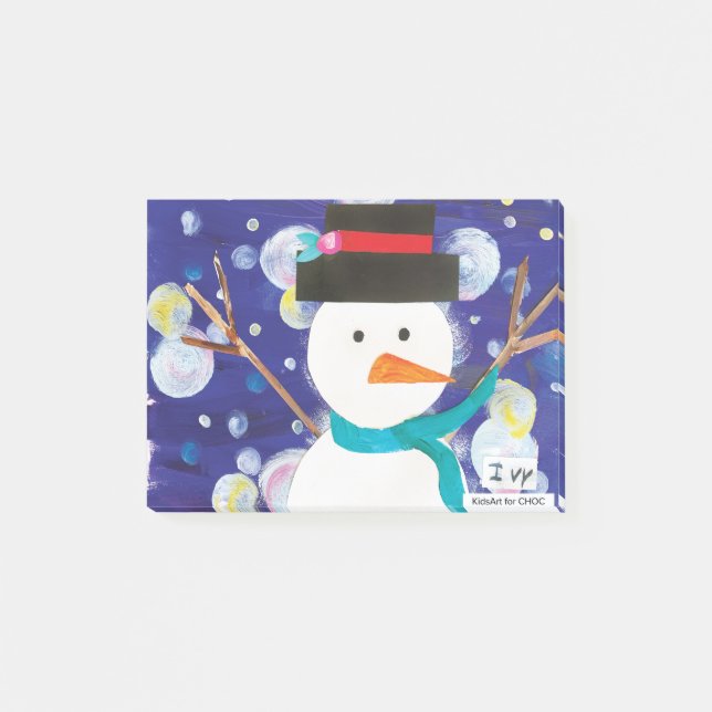 Bloco De Notas Winter Snowman (Frente)