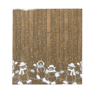 Bloco De Notas Winter Snowman Peace Love Destiny