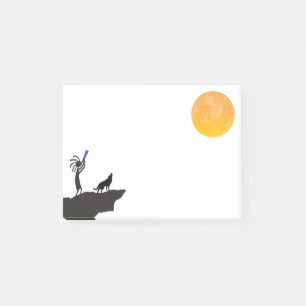 Bloco De Notas Wolf Moon Kokopelli Posta Notas