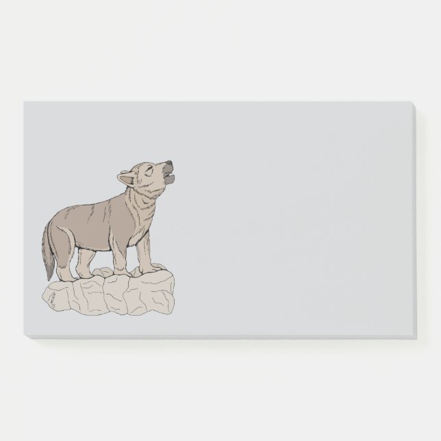 Bloco De Notas Wolf Pup Howling (Frente)