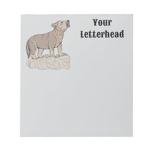 Bloco De Notas Wolf Pup Howling (Frente)