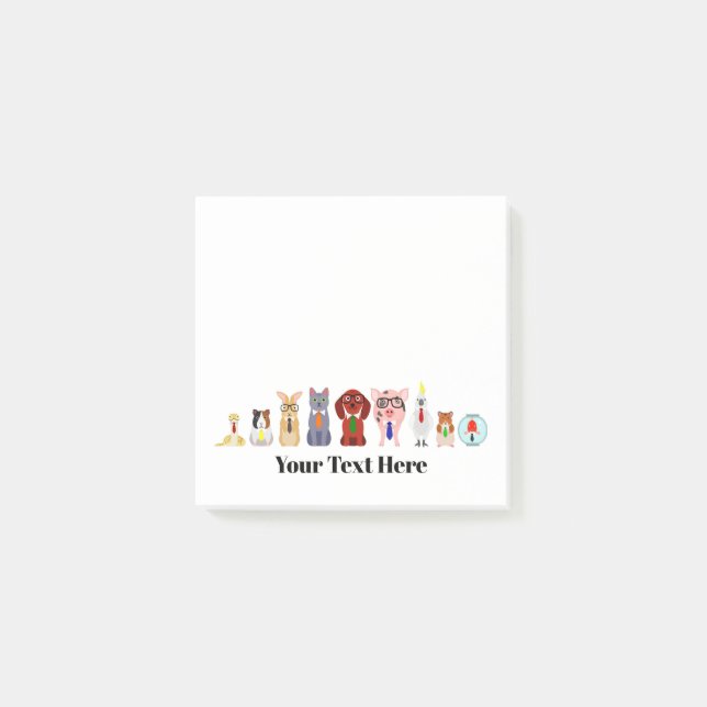 Bloco De Notas working pets post it (Frente)