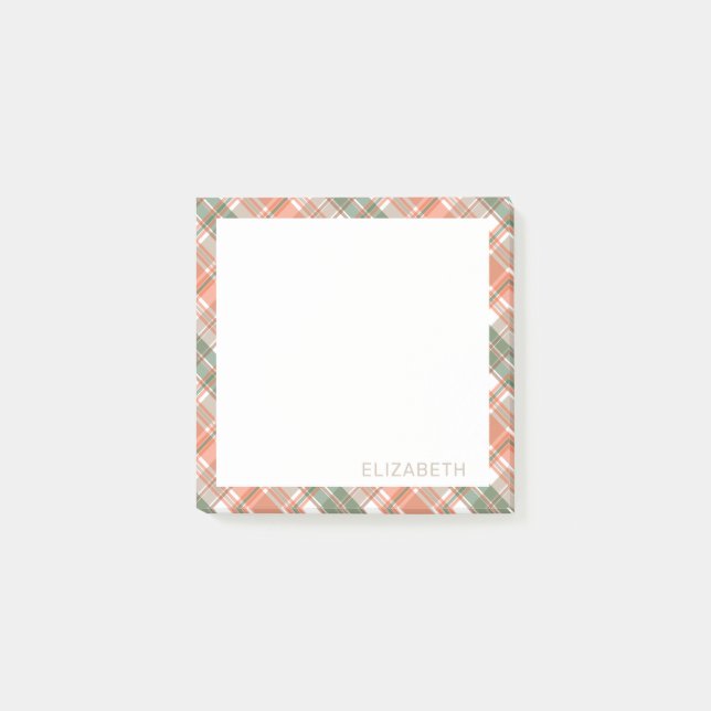 Bloco De Notas Xadrez de outono (Frente)