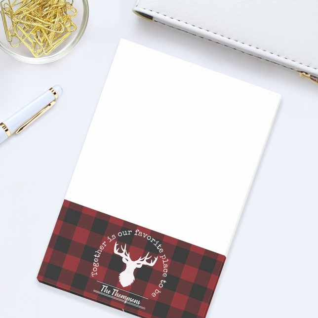 Bloco De Notas Xadrez Personalizada de Buffalo Vermelho e Negro (Criador carregado)