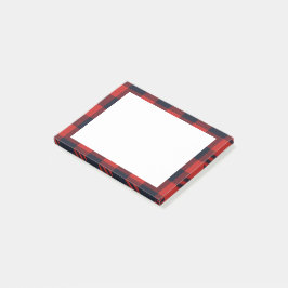 Bloco De Notas Xadrez russa Red Black Buffalo Check Tartan