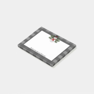 Bloco De Notas Xadrez Snowman Buffalo Personalizada